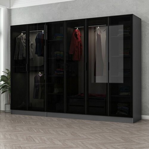 Woody Fashion Ormar Kale 270x210x52cm Crni Cijene