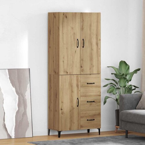 vidaXL Highboard Umjetnički hrast 69,5 x 34 x 180 cm Konstruirano drvo Cene