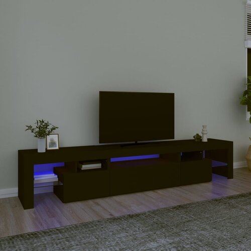  The Living Store TV omarica z LED lučkami črna 215x36,5x40 cm - TV Omarica, (21555980) Slike