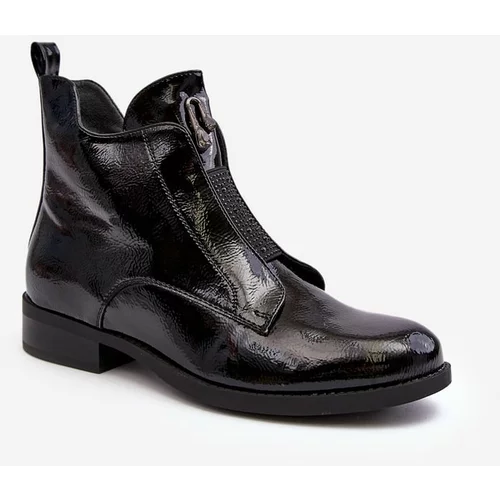 Kesi Patented women's flat shoes, insulated, black, S.Barski Black