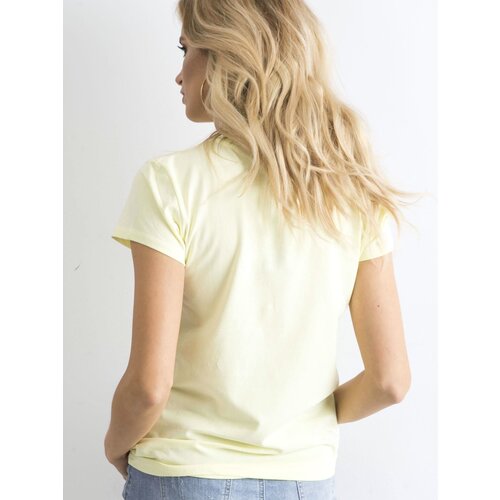 BASIC Feel Good T-shirt-RV-TS-4623.93-light yellow Cene