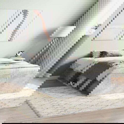 Kreveta siva boja betona 100 x 200 cm Slike