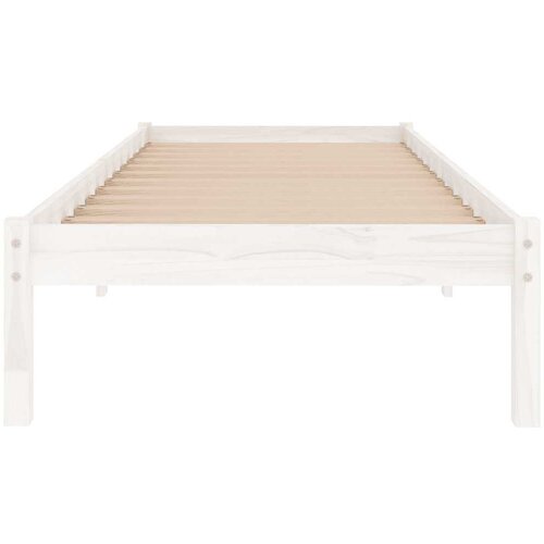  Okvir za krevet od masivne borovine bijeli 90 x 200 cm Slike