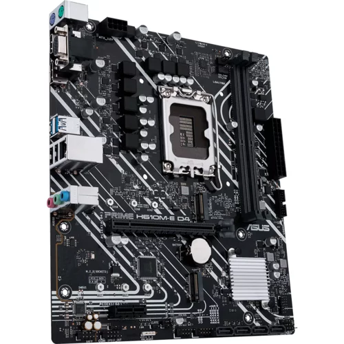 Asus PRIME H610M-E D4-CSM LGA1700 mATX MB - Intel H610 2xDIMM DDR4 2xM.2 4xSATA PCIe 4.0 1Gb Ethernet 1xD-SUB 1xDisplayPort 1xHDMI with COM and RGB header - 90MB19N0-M1EAYC