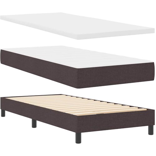  s opruga kutije Tamno smeđa 200 x 100 cm tkanina Slike