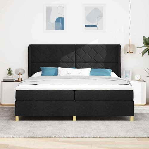  Podna opruga s madracem Tamno siva 90x190 cm Crna 200 x 200 cm Slike