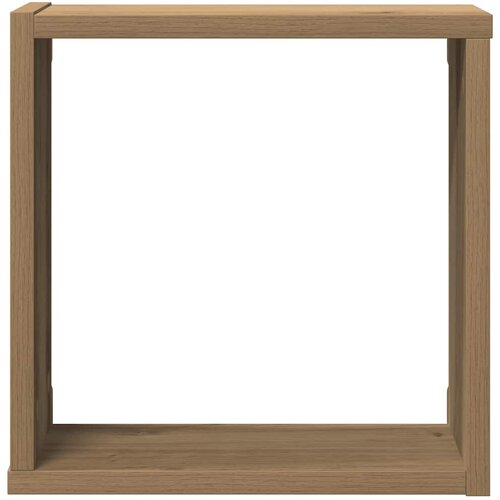  Kockaste zidne police 6 kom boja hrasta 30x15x30 cm drvene Slike