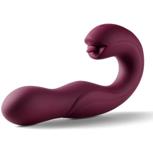 HoneyPlayBox Rotating Head G-spot Vibrator &amp;amp; Clit Licker Purple Slike
