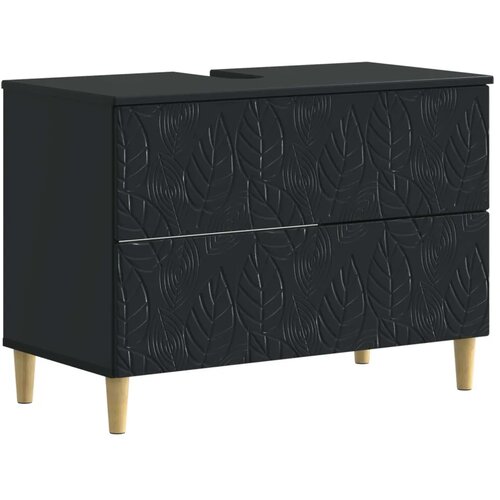  Kupaonski ormarić za sudoper DELFT Crna 82 x 41 x 59 cm - Crna Cijene