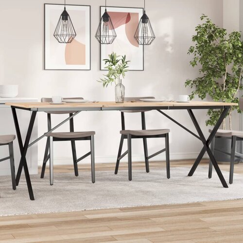 VidaXL Noge za blagovaonski stol X-oblika 160x80x73cm lijevano željezo Slike