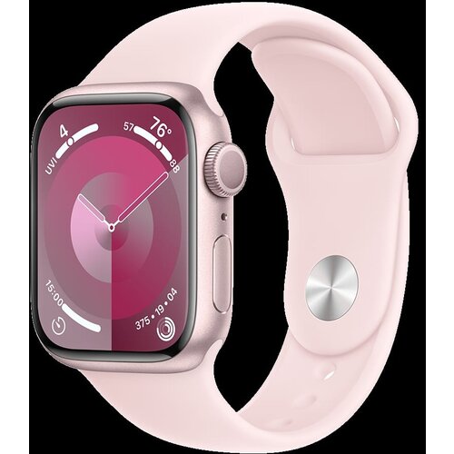 Apple Watch S9 GPS 41mm Pink Alu Case w Light Pink Sport Band &amp;ndash; M/L Slike