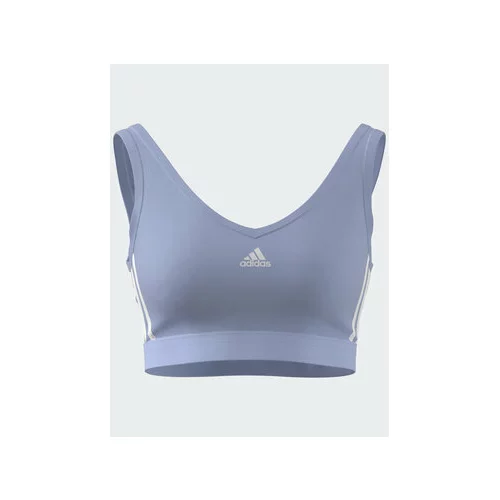 Adidas Bluza Essentials 3-Stripes Crop Top With Removable Pads IC4439 Modra