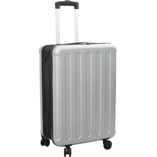 Kofer s zaključavanjem Srebrno 43 x 27 x 66 cm ABS plastika Slike