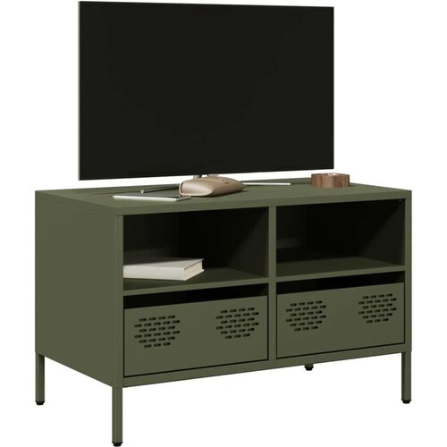 vidaXL TV omarica olivno zelena 68x39x43,5 cm hladno valjano jeklo Cene