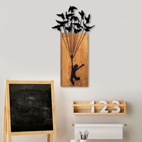 Wallity Zidna dekoracija Flying Boy 1, 45 x 86 cm, Smeđa Cene