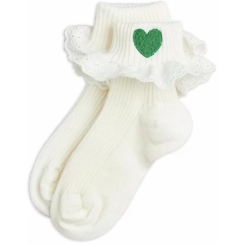 Mini Rodini Dječje čarape Hearts boja: bijela