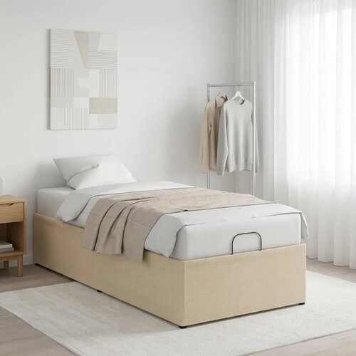  Električni podesivi okvir kreveta Krem 200 x 70 x 33 5 cm Čelik - Krem 70 x 200 cm Slike