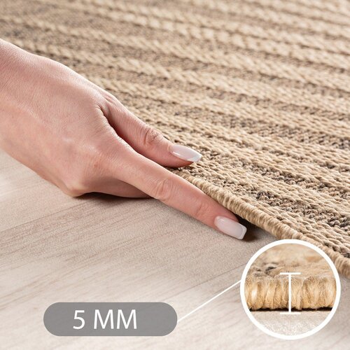 Ayyildiz Carpets Rjava okrogla notranja in zunanja preproga &amp;oslash; 120 cm Timber 1403 &amp;ndash; Slike