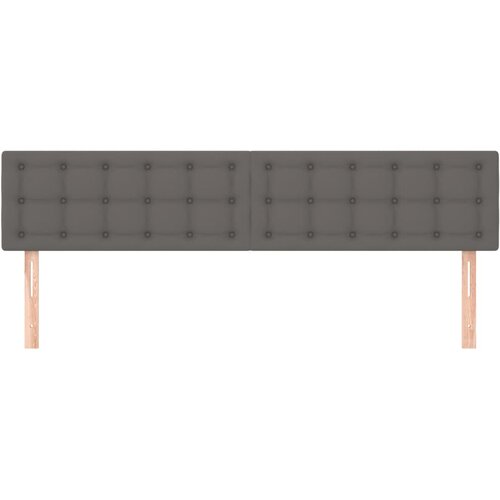  Uzglavlja siva 200x5x78/88 cm od umjetne kože Slike