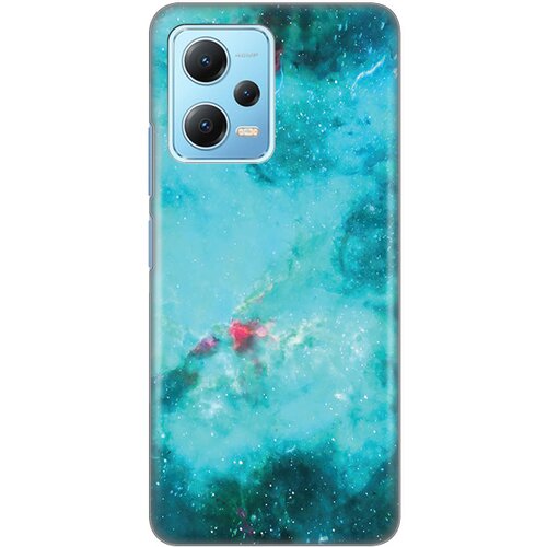 silikonska maska za Xiaomi Redmi Note 12 5G (EU) Marbel Sky Print akvamarin Slike