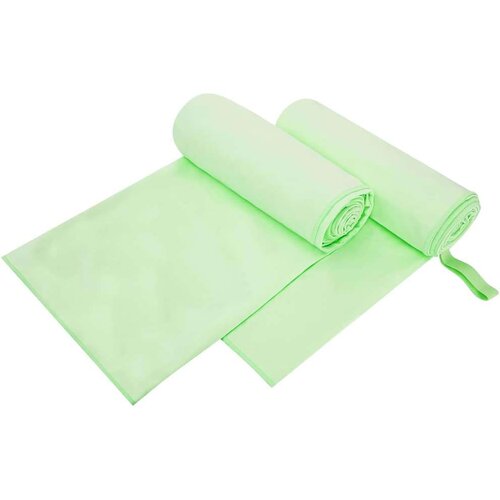 vidaXL Sportski Ručnici 2 pcs Zelena 200 x 100 cm Poliester i poliamid Cene