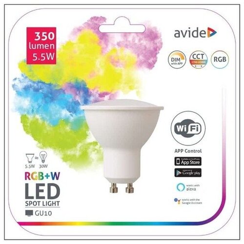 Avide smart led sijalka gu10 5.5w rgb+w wifi app Cene