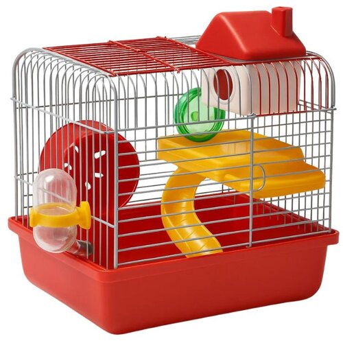 petcorner Kavez za hrčka sa kućicom i točkićem 30x20x20cm Cene