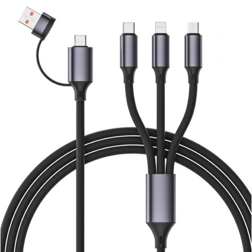 Gembird CC-USB2S-ACM31-1.5M Premium silicon 4-in-1 USB charging cable, 1.5 m Cene