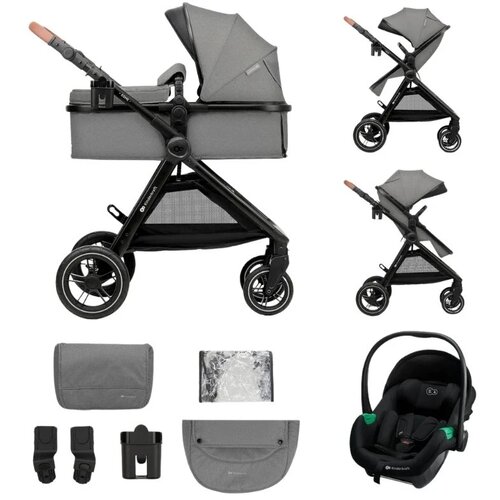 Kinderkraft kolica za bebe 3u1 Esme Pro Grey, 0m+ Slike