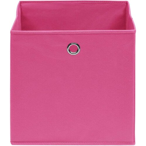 VidaXL Kutije za pohranu od netkane tkanine 4 kom 28 x 28 x 28 cm roze Slike