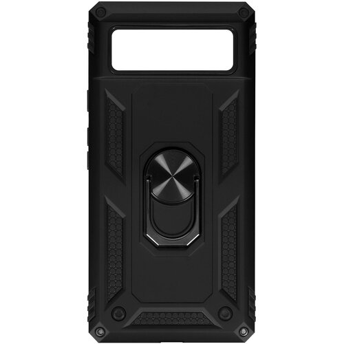 AVIZAR Etui iz dveh materialov za Google Pixel 6a, odporen proti udarcem, s podpornim obrocem - crn, (20631757) Cene