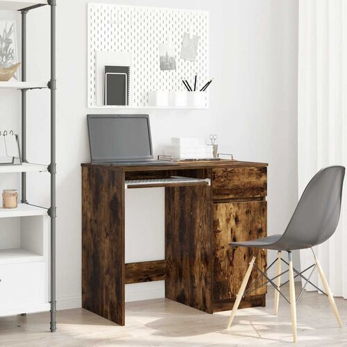 vidaXL Stol dimljeni hrast 86x49x76 cm konstruirano drvo Cijene
