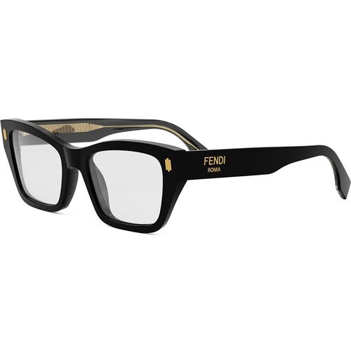 Fendi Roma Black Rectangular Eyeglasses - ONE SIZE (52) Slike