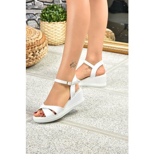 Fox Shoes Women's White Wedge Heels Shoes K674350009 Cene