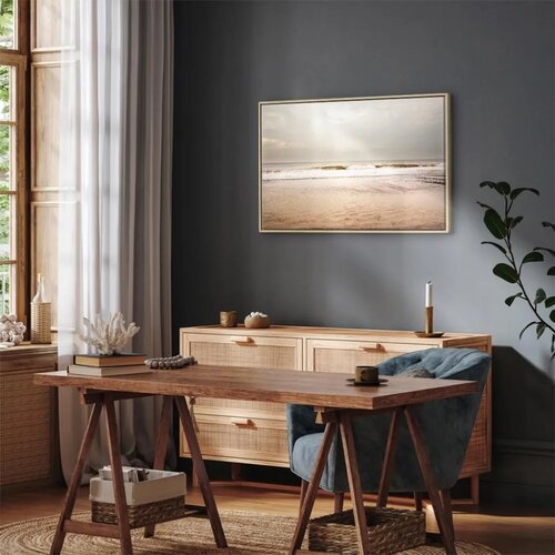  Slika - Sea After Storm (1 Part) Wide 90x60 U prirodnom drvenom okviru Cene