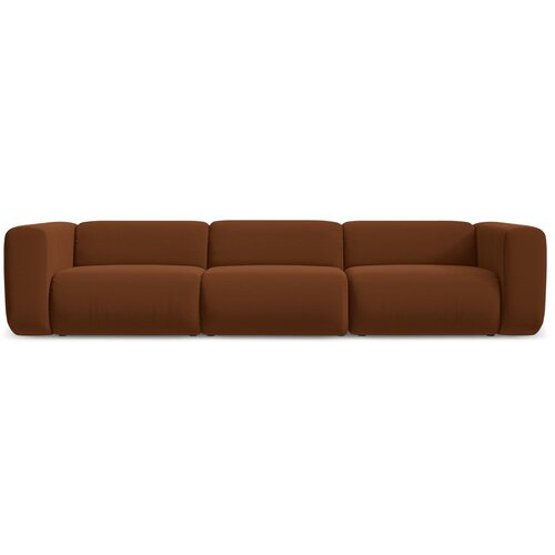 Makamii Narančasta/smeđa baršunasti sofa 319 cm Ekahi – Cijene
