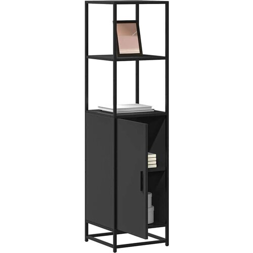 vidaXL Visoka ploča crna 35,5x35x139 cm Konstruirano drvo i metal Cene