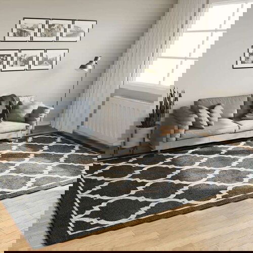  Perivi tepih crno-bijeli 190 x 300 cm protuklizni Slike