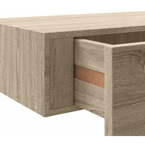  Zidna polica s ladicom boja hrasta 40 x 23,5 x 10 cm MDF Slike