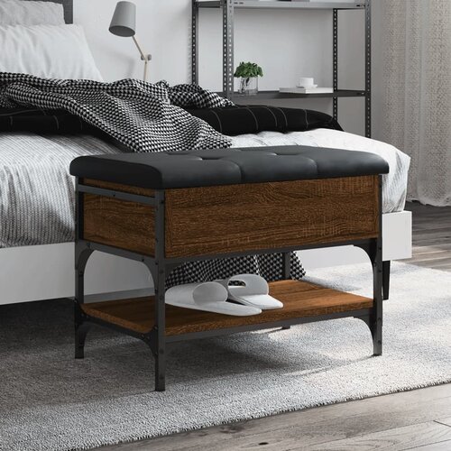 vidaXL Klupa za cipele boja hrasta 62x42x45 cm od konstruiranog drva Cijene