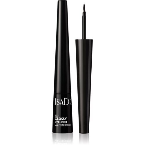 IsaDora Glossy Eyeliner vodoodporno črtalo za oči odtenek 40 Chrome Black 2,5 ml Slike