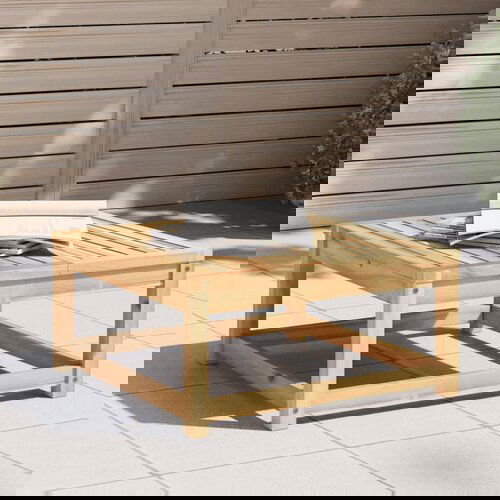  The Living Store Vrtna miza 63x63x30 cm trden akacijev les - Vrtna Miza, (21468961) Slike