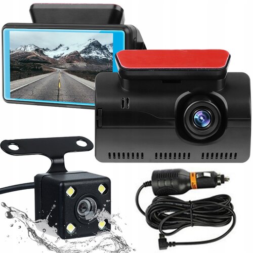  Armaturna auto kamera snimanje Full HD LCD 3&amp;quot; + stražnja IR kamera Slike