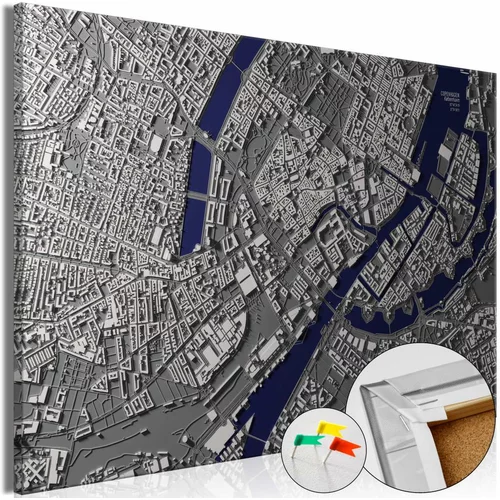  Slika na plutenoj podlozi - Copenhagen Center [Cork Map] 120x80