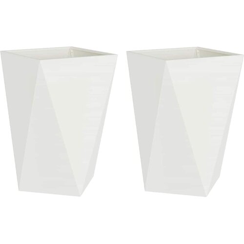  Sadilica 2 pcs Bijelo 50 x 50 x 75 cm Čelik Slike