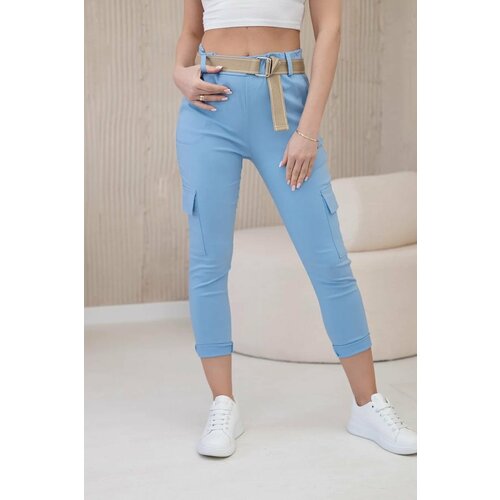Kesi Cargo trousers with belt blue Slike