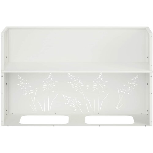  Vrtna saksija Bijela 80 x 20 x 49 cm Čelična vrata Slike