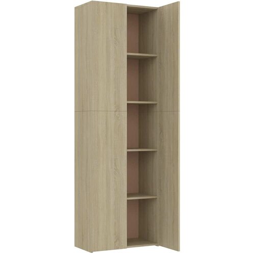  Uredski ormarić boja hrasta 60 x 32 x 190 cm konstruirano drvo Slike