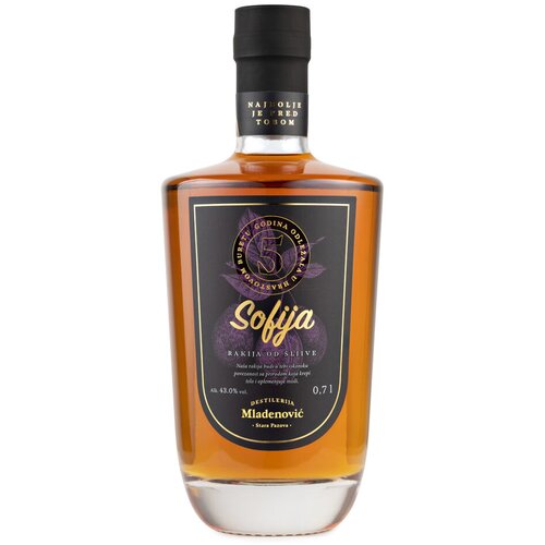 Mladenović Rakija Sofija Šljiva 43% vol, 5 godina, 700ml Cene