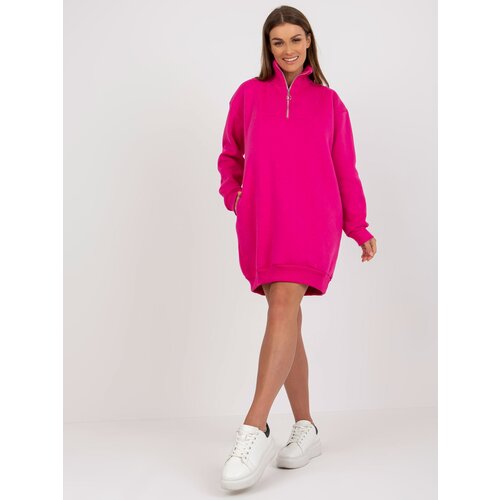 Fashion Hunters Fuchsia Basic Tracksuit Minidress Slike